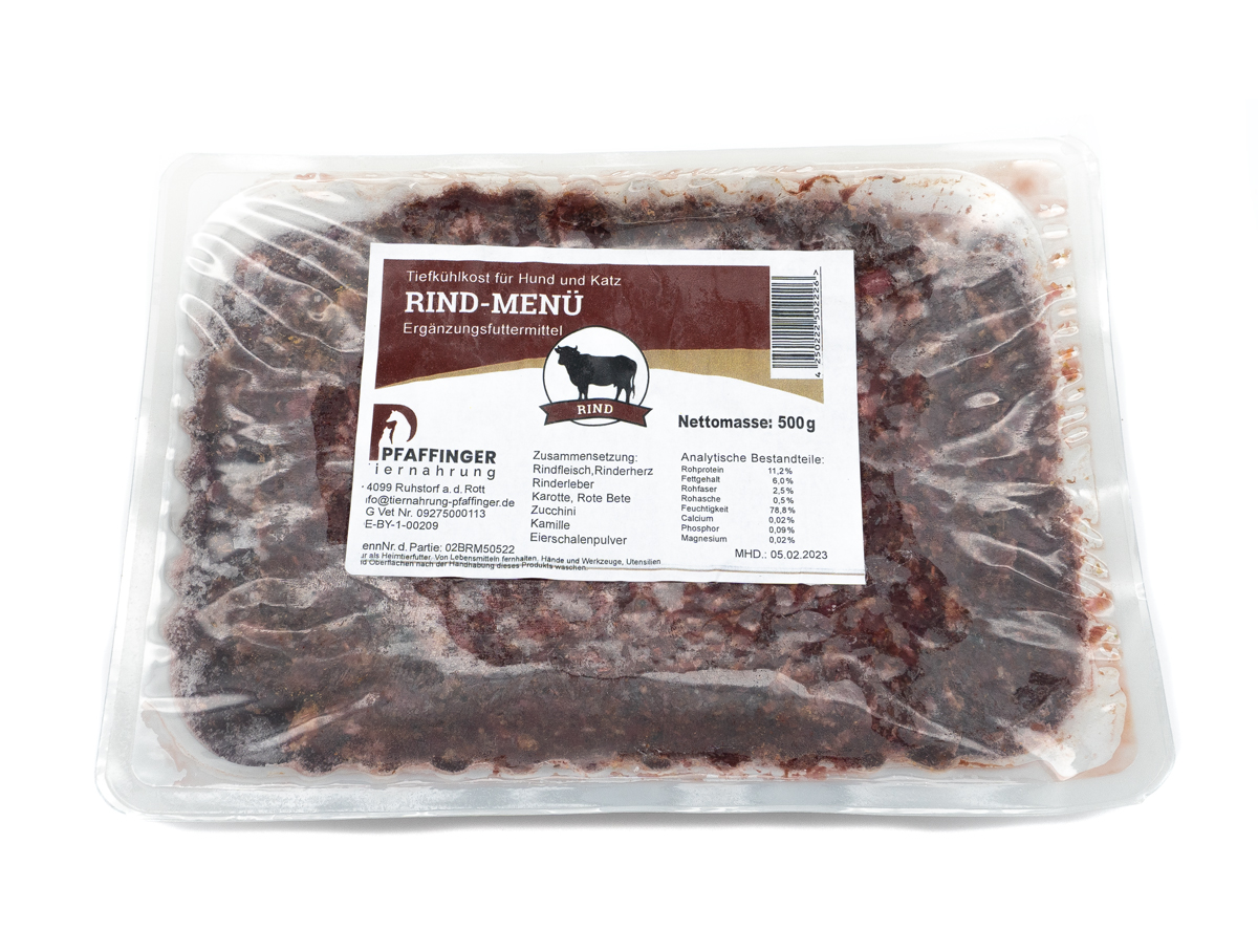 Pfaffinger Rindermenü roh 500 g (gewolft)