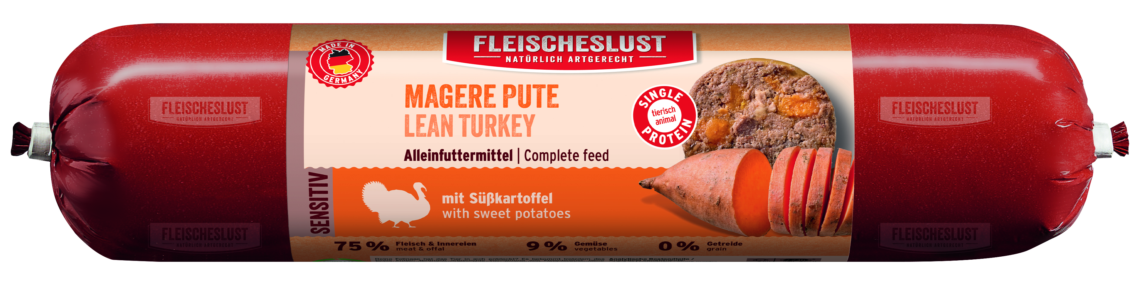 FLEISCHESLUST Magere Pute mit Süßkartoffel 400 g Neue Rezeptur