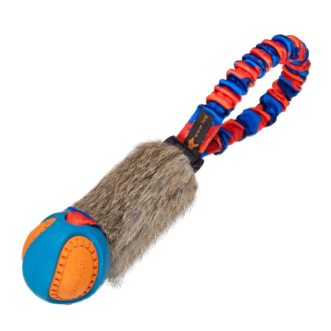 Tug-E-Nuff Wondabunny Pocket Power Ball Echtfell Zerrspielzeug