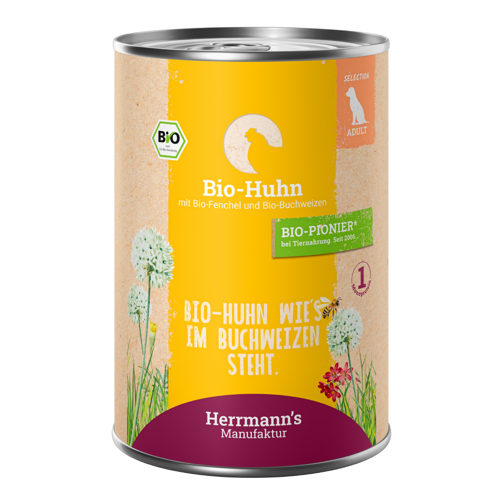 Herrmann's Selection Menü Bio Huhn mit Fenchel und Buchweizen 400 g Herrmann's Selection Menü Bio Huhn mit Fenchel und Buchweizen 400 g
