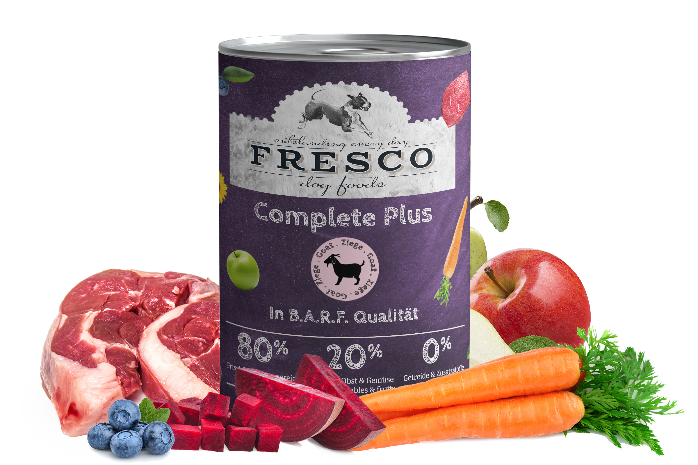 nassbarf-complete-plus-ziege-01 FRESCO Complete Plus Ziege (haltbares B.A.R.F) 400 g