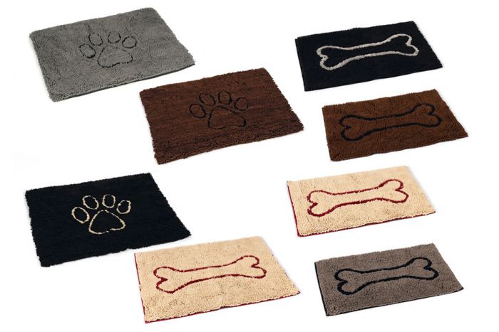194560 Dirty Dog Doormat Schwarz mit Pfotendruck 90 x 66 cm