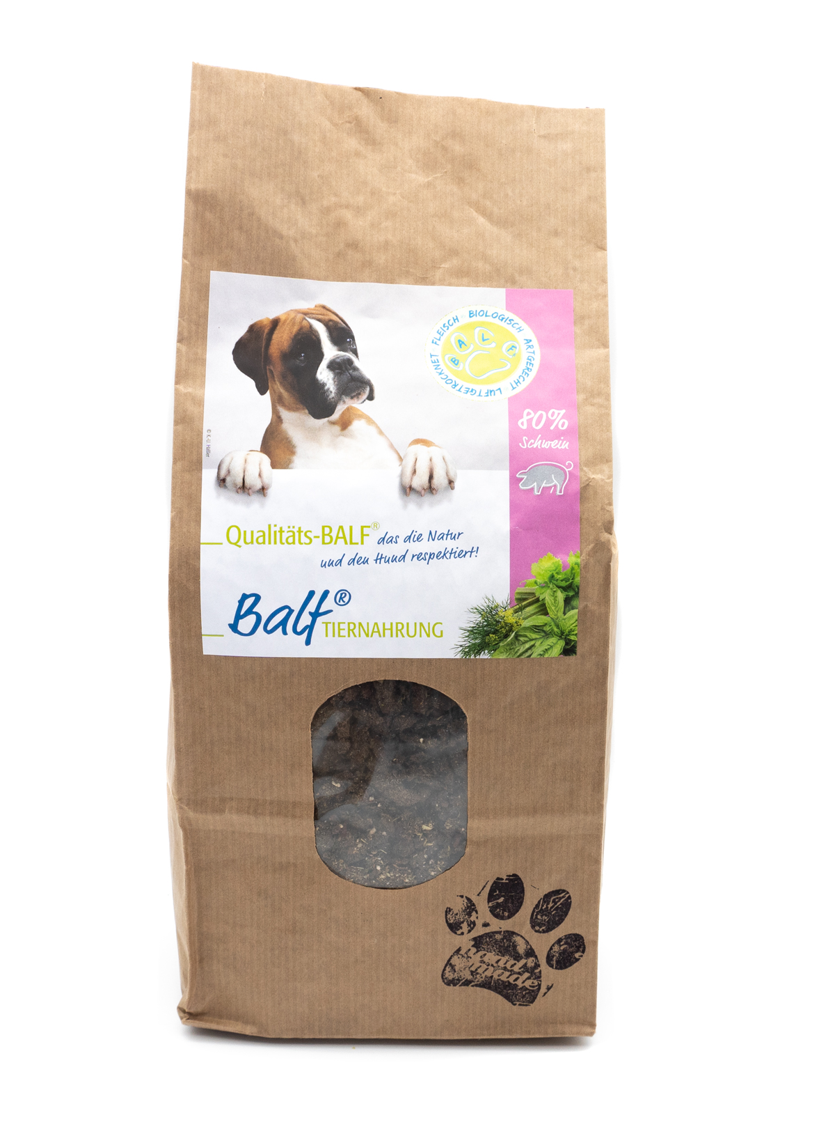 BALF Hundefutter Schwein mit Kräuter (hypoallergen) 1 kg