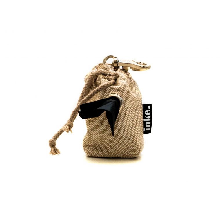 DSC02355 INKE. Kotbeutelspender Sand Uni, Silber