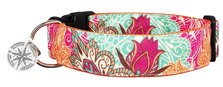 Segeltuch Halsband Desert Rose Gr. M 35-60 cm