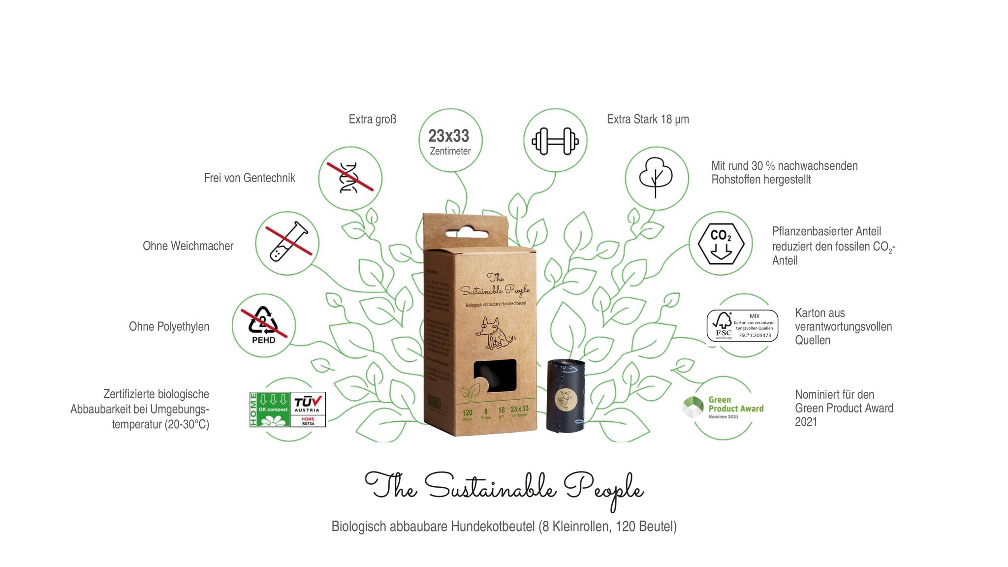 TSP biologisch abbaubare Hundekotbeutel