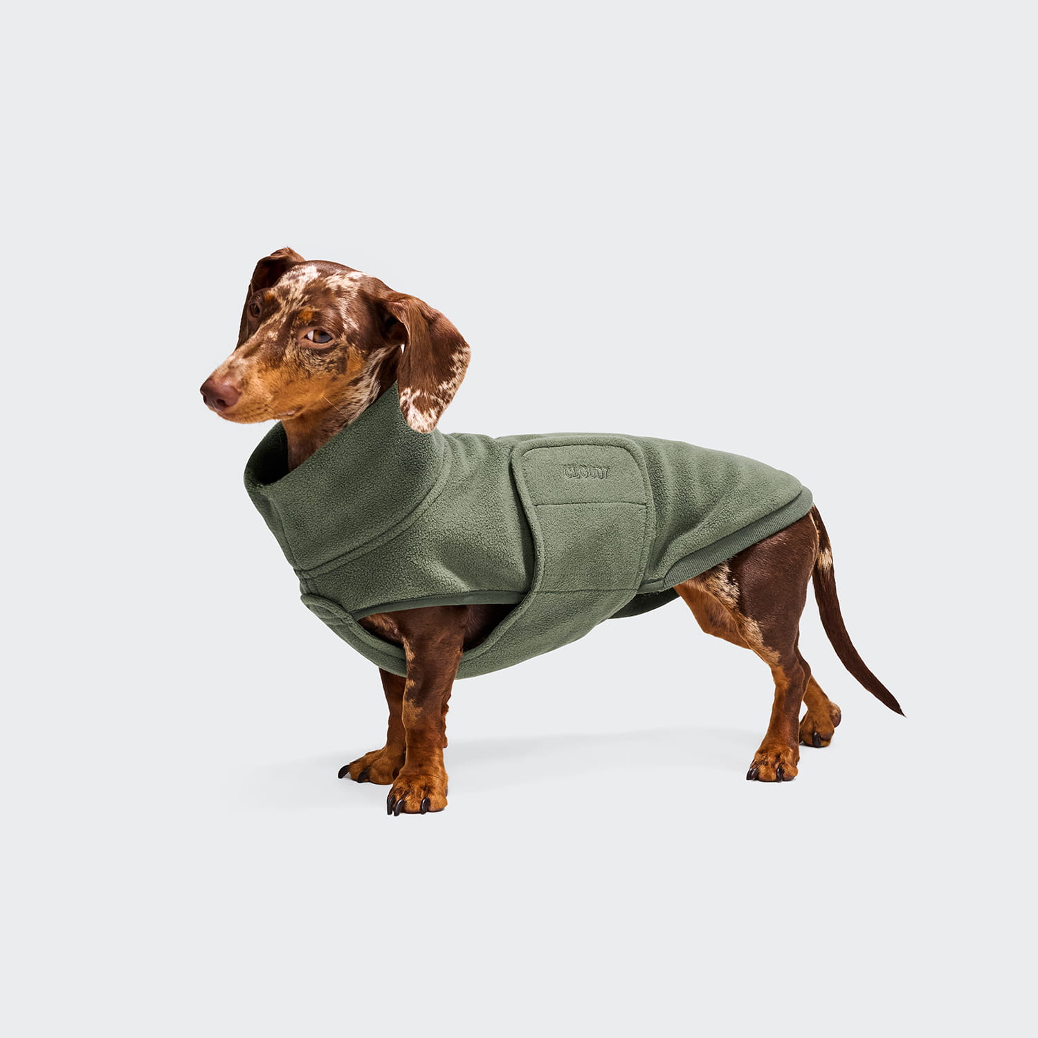 CLOUD7 Dackel Hundepullover Derby 2.0 Fleece Khaki