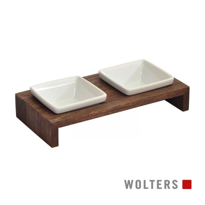 4019008400152551bf8c46a5ab Futterstation Meshidai True Walnuss Doppelnapf