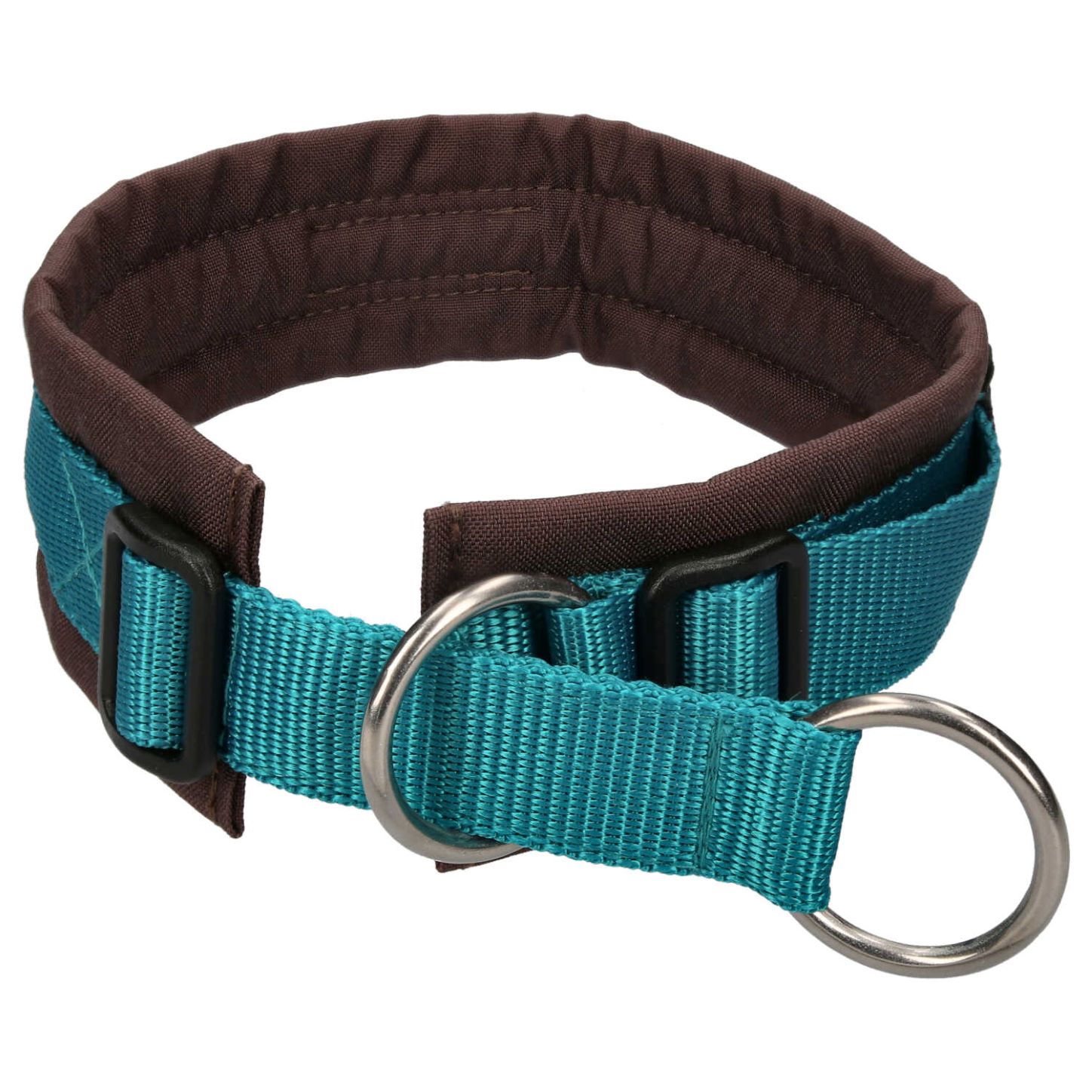 Zugstopphalsband_Fun_braun_petrol_02_web AnnyX Zugstopp Halsband Braun / Petrol