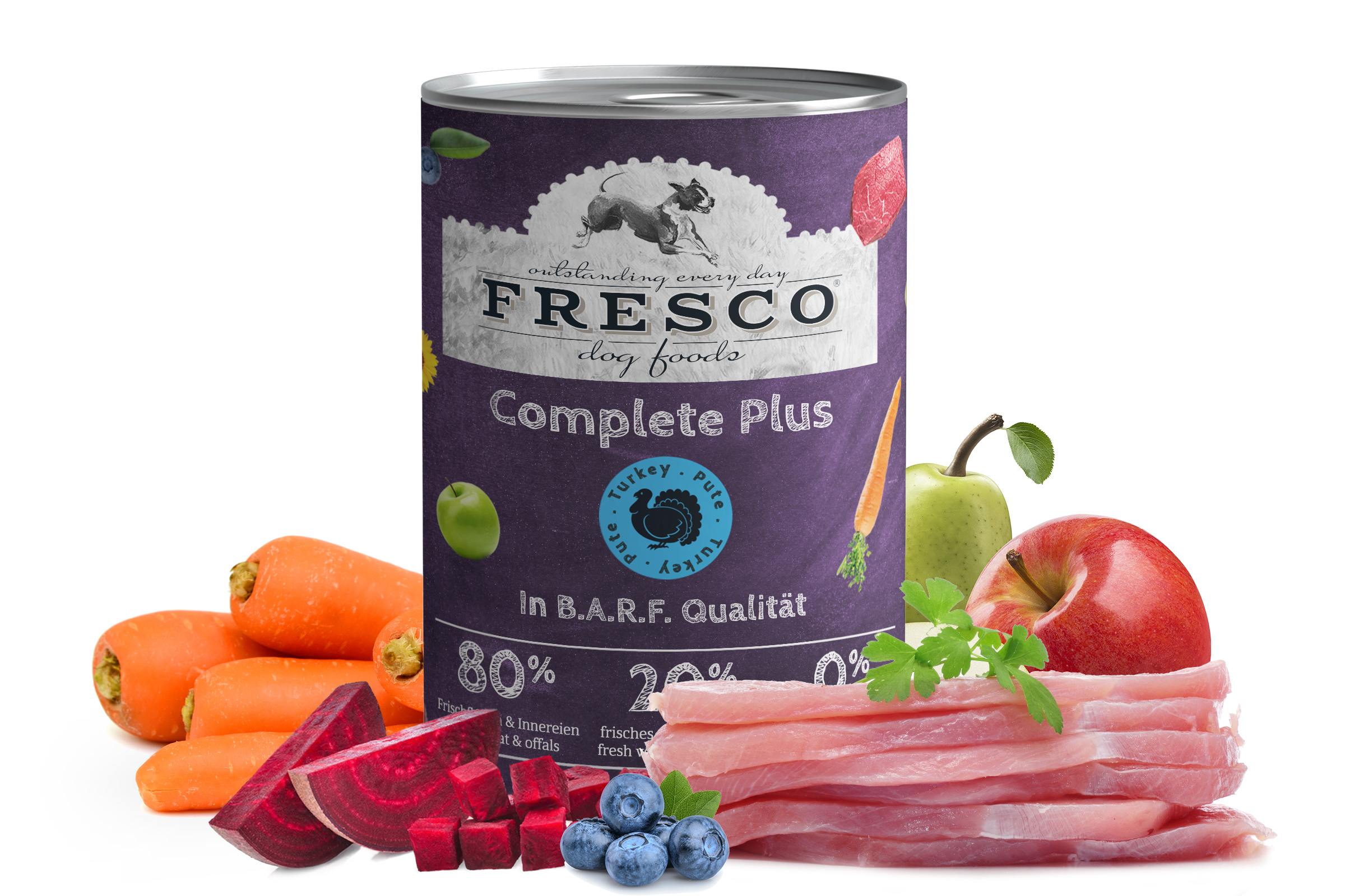 nassbarf-complete-plus-pute-01 FRESCO Complete Plus Pute (haltbares B.A.R.F.) 400 g