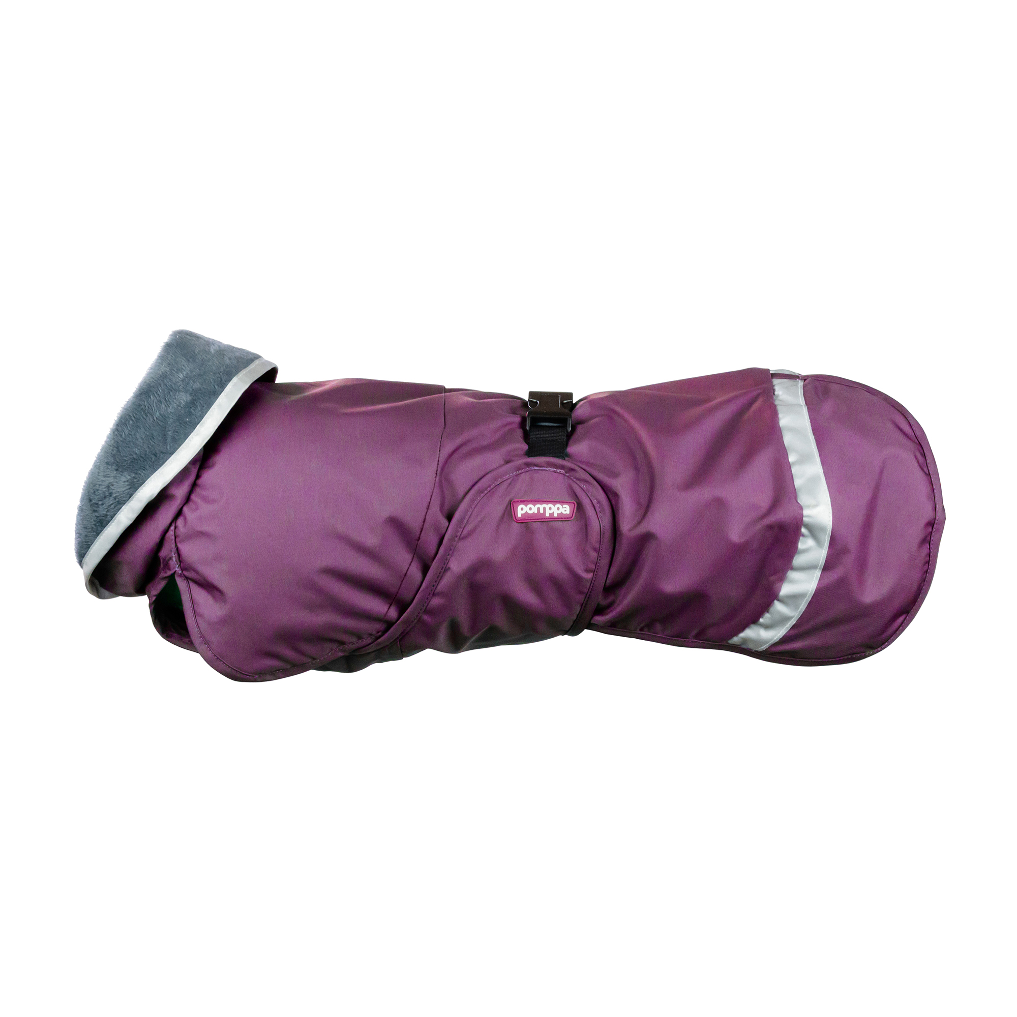 KevytPomppa Plum | Hundemantel mit Geschirröffnung | gefütterter Regenmantel