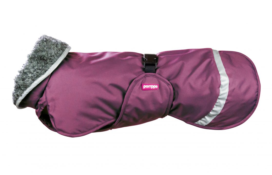 PerusPomppa-Plum Perus Pomppa Plum Hundemantel mit Geschirröffnung