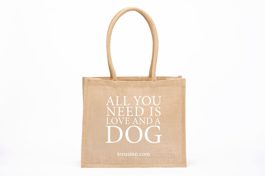 TREUSINN Eco Shopper Jute "All you need..." weiß
