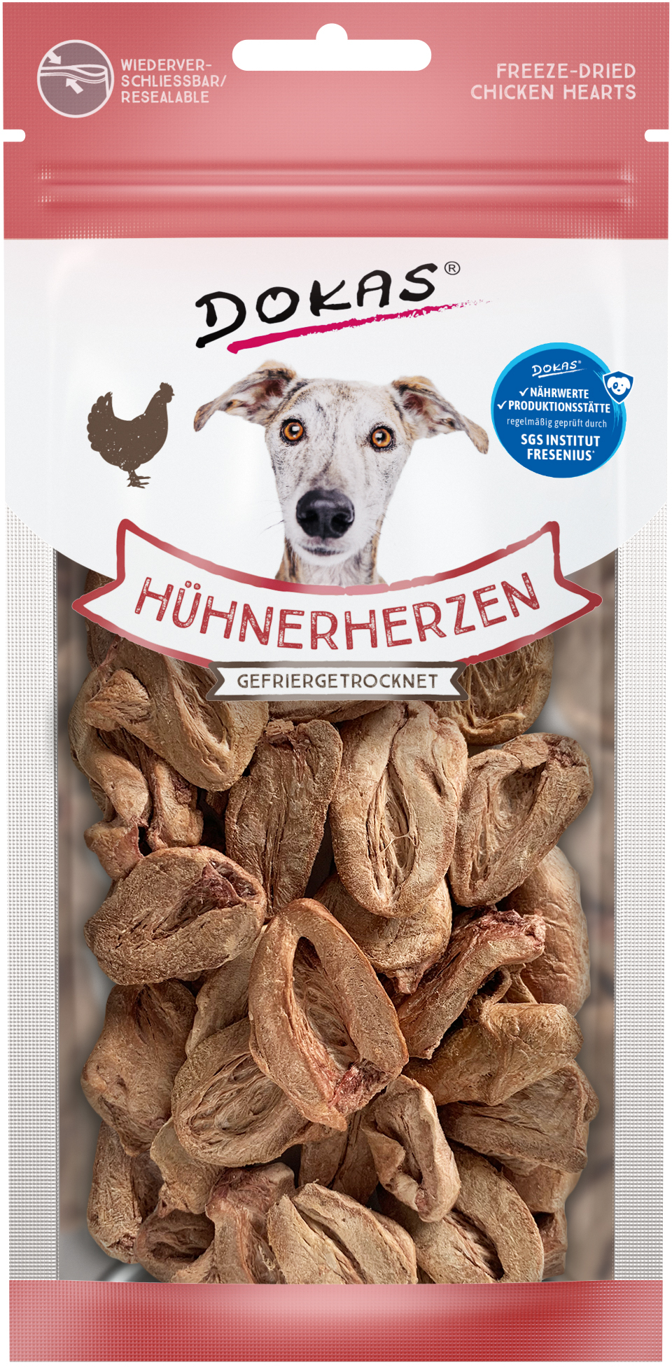 DOKAS Hühnerherzen gefriergetrocknet 22 g