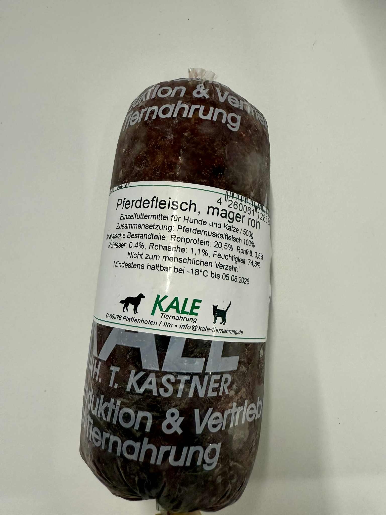 KALE Pferdefleisch, mager roh 500 g KALE Pferdefleisch, mager roh 500 g