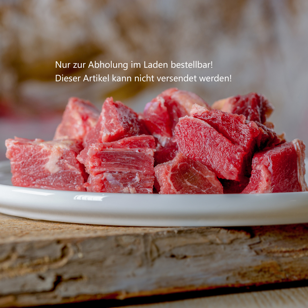 barfgold-rohfleisch-rind-rindermuskelfleisch-durchwachsen BARFGOLD Rindermuskelfleisch, durchwachsen, stückig, 1kg