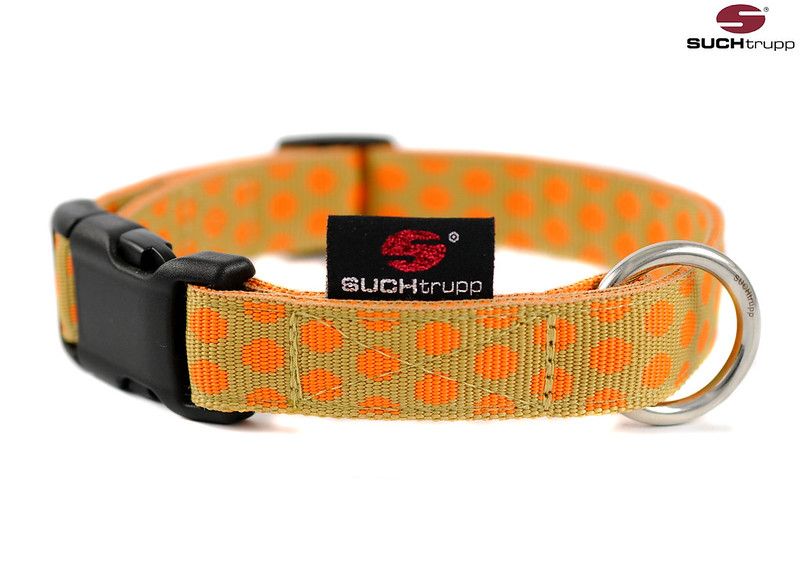 SUCHtrupp® Dots Beige-Orange Golden Steckhalsband