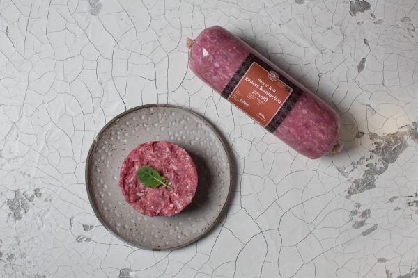 Paul & Paulina Barf n´ Roll ganzes Kaninchen gewolft roh 500 g