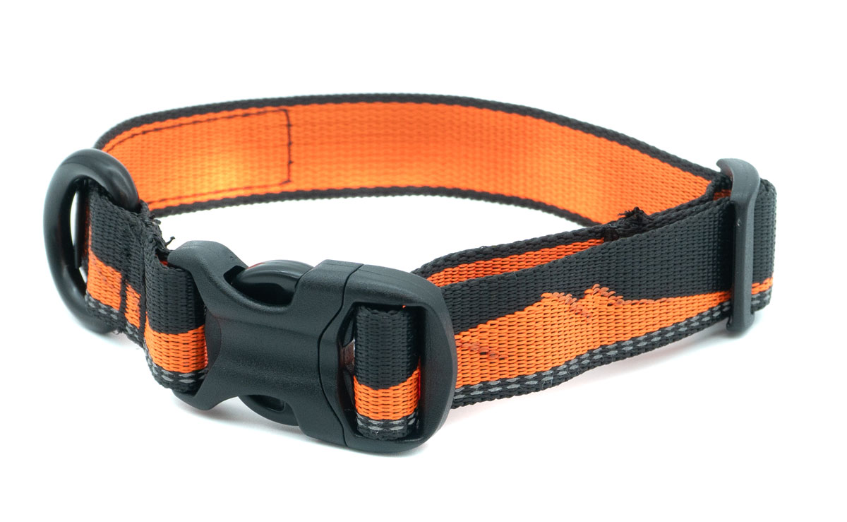 Non-Stop-HB-Orange-schwarz-front Non-stop dogwear Trail quest collar sunrise black/orange