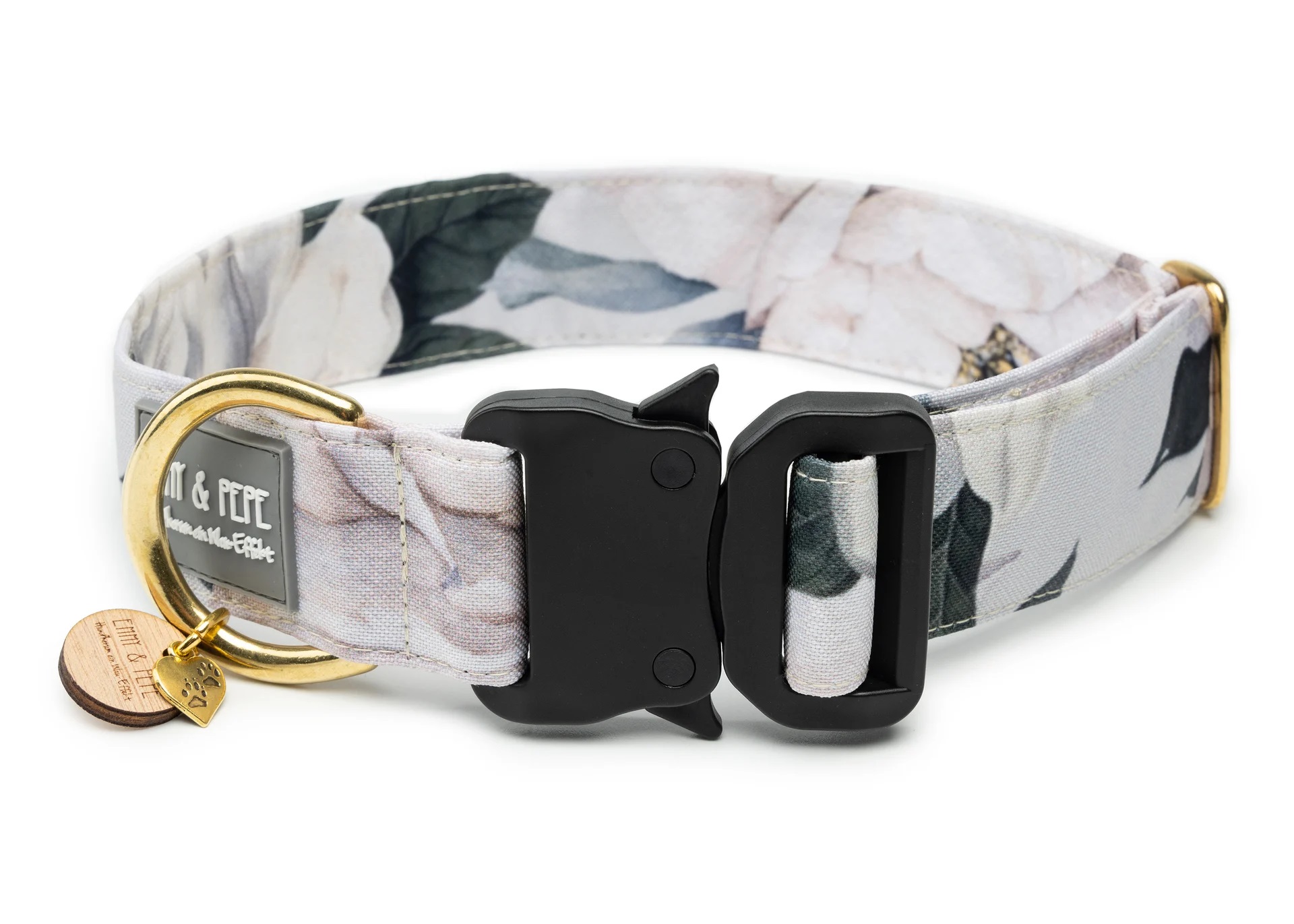 HALSMAGN_weiss_vorne EMMY & PEPE Halsband Wau-Move Safety Magnolia 35-56 cm