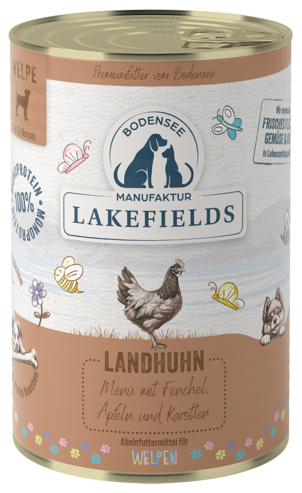 LAKEFIELDS Menü Huhn für Welpen & Junghunde 400 g