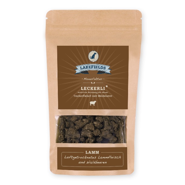 Lakefields Trockenfleisch vom Weidelamm 150g