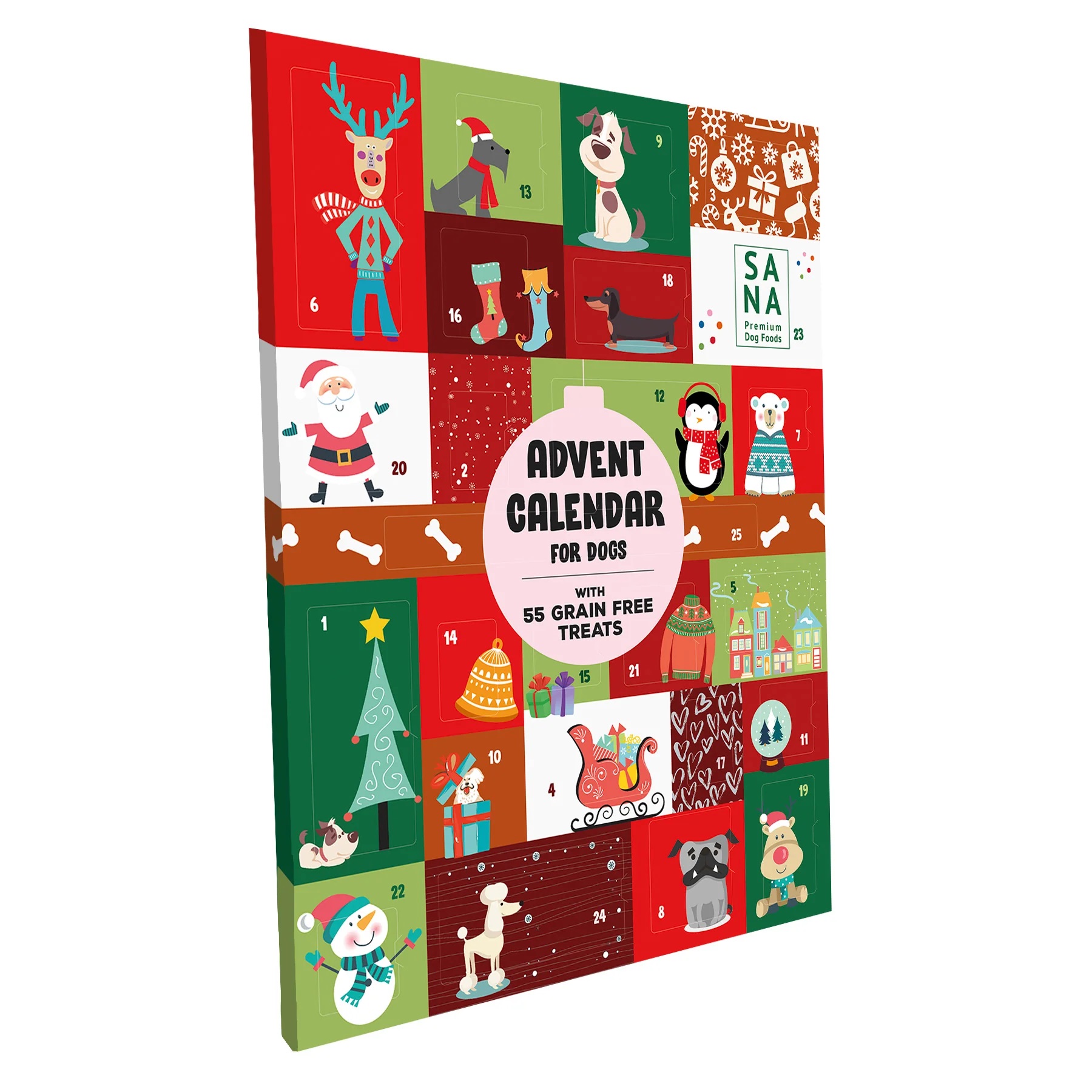 SANA Sanadog  XL-Adventskalender für Hunde (53 x 42cm)