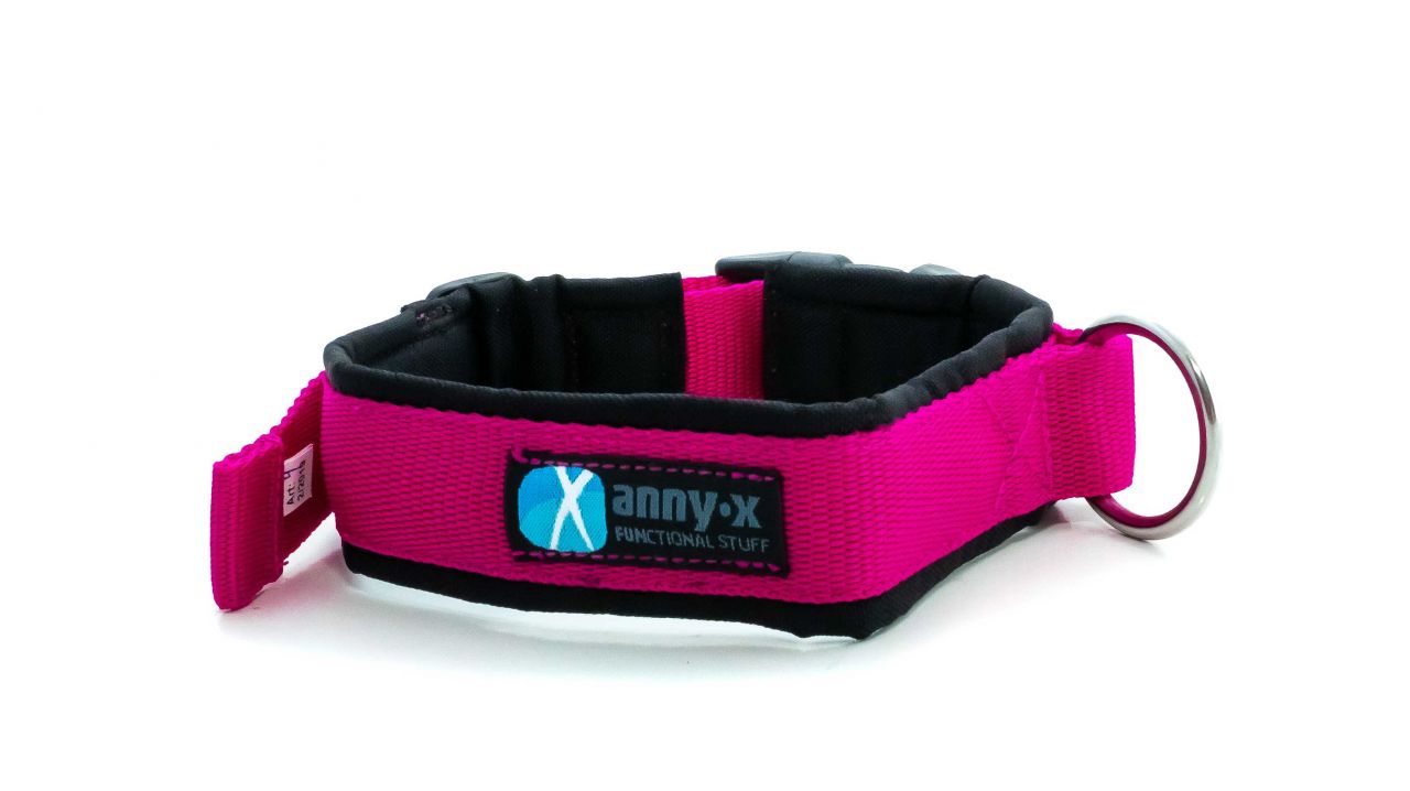 annyx-Steckhalsband-pink-r-ck AnnyX Halsband mit Klickverschluss Schwarz / Pink