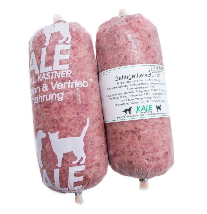 KALE-Gefl-gel-Mischung-roh Geflügelmischung kg (2 x 500g) KALE roh