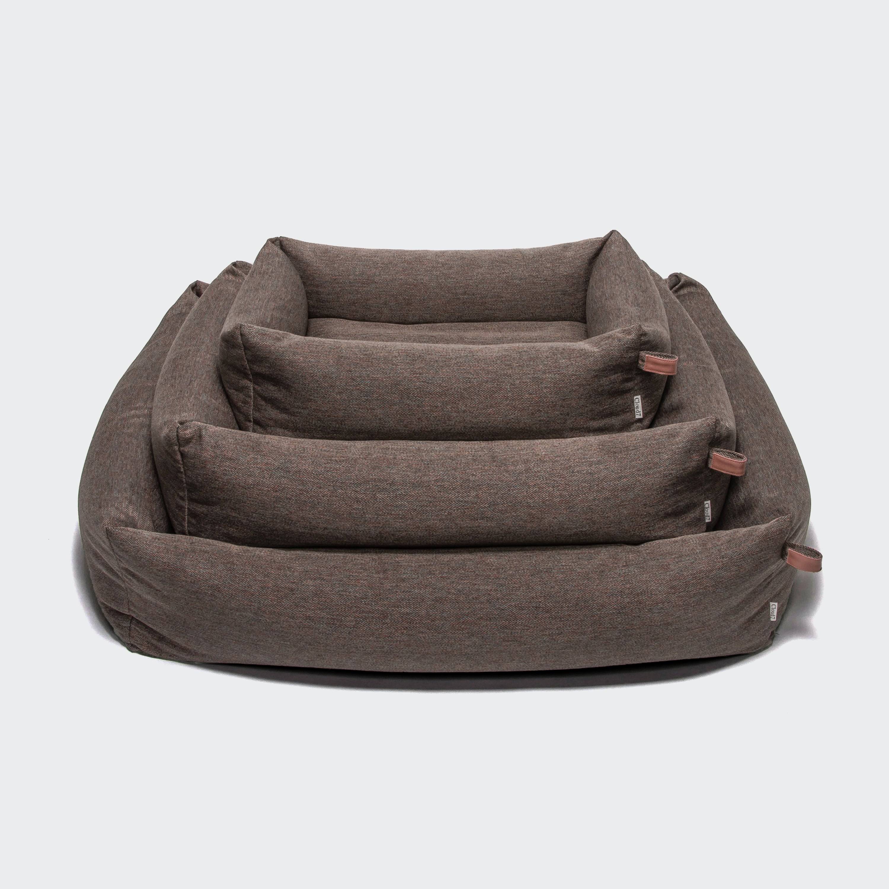 Cloud7 Hundebett Sleepy Herringbone Brown