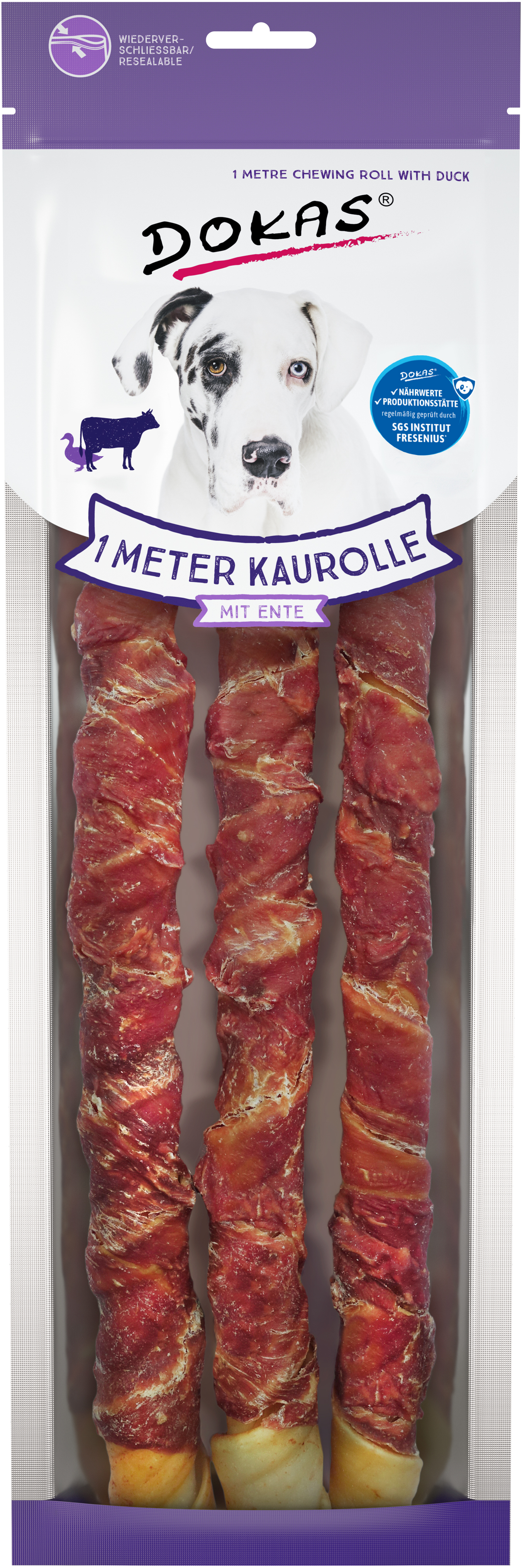 DOKAS 1 Meter Kaurolle mit Ente, (3x34 cm) DOKAS 1 Meter Kaurolle mit Ente, (3x34 cm)