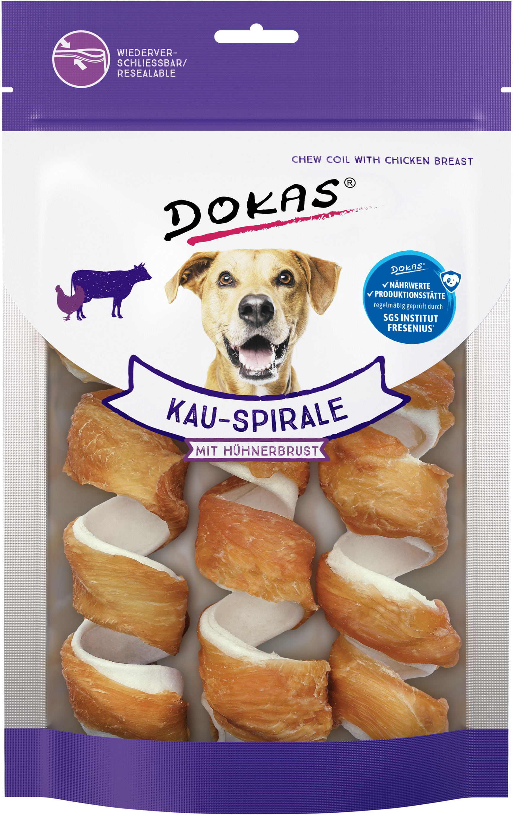 DOKAS Kau-Spirale mit Hühnerbrust DOKAS Kau-Spirale mit Hühnerbrust