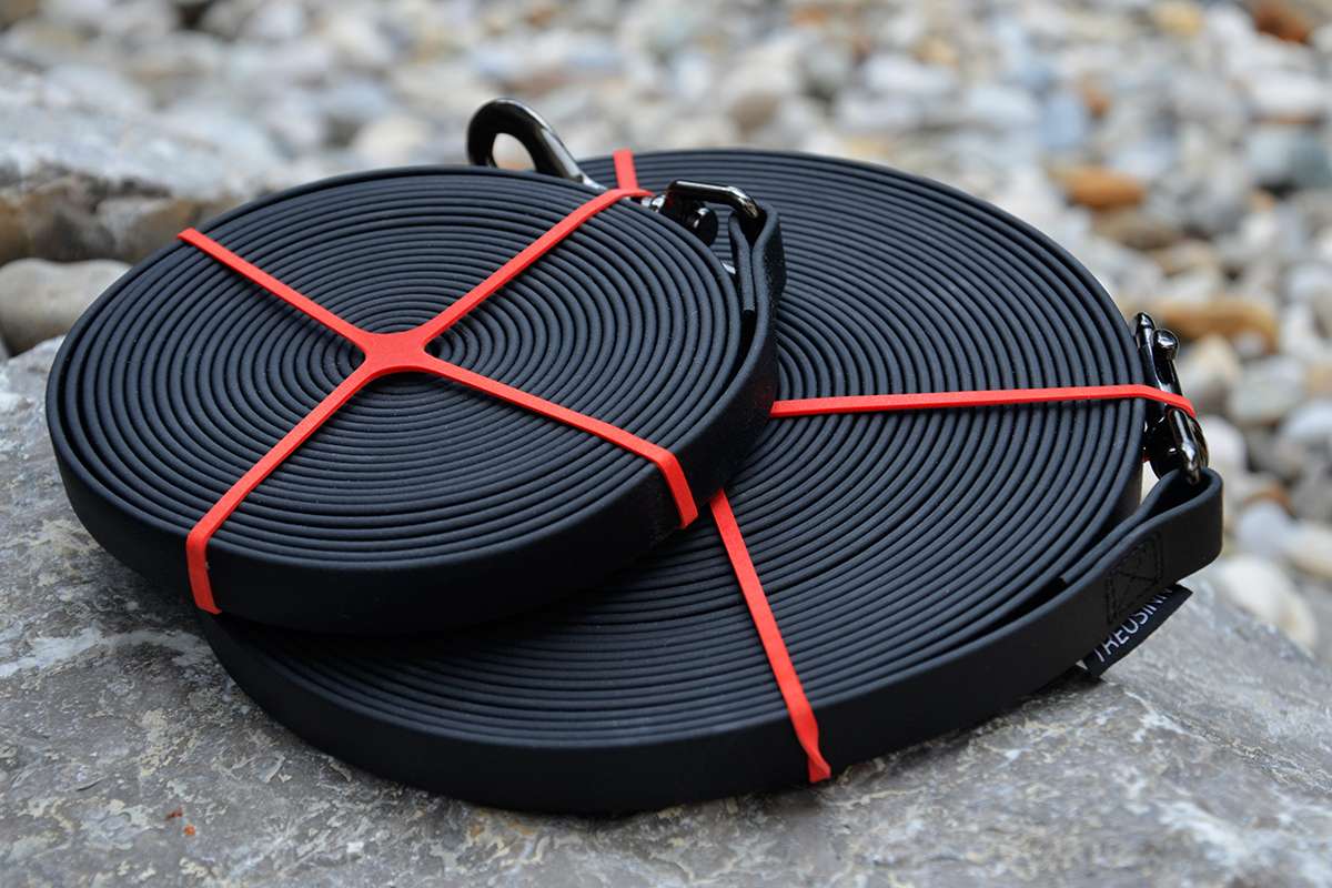 TREUSINN Schleppleine Biothane STAY Schwarz
