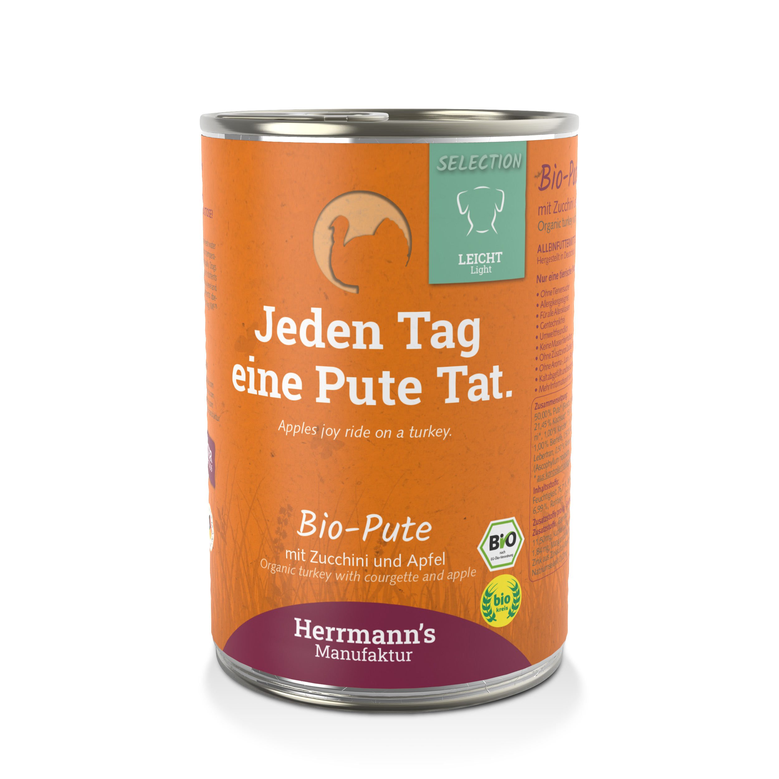 Herrmann's Selection Light Menü  Bio Pute mit Zucchini und Apfel 400 g