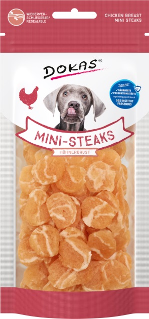 Mini-Steak-H-hnchen DOKAS Mini-Steaks mit Hühnerbrust 50 g