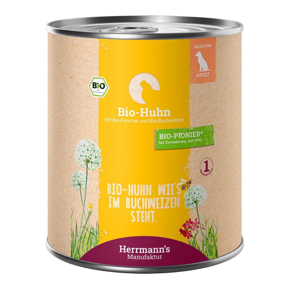 Herrmann's Selection Menü Bio Huhn mit Fenchel und Buchweizen 800 g