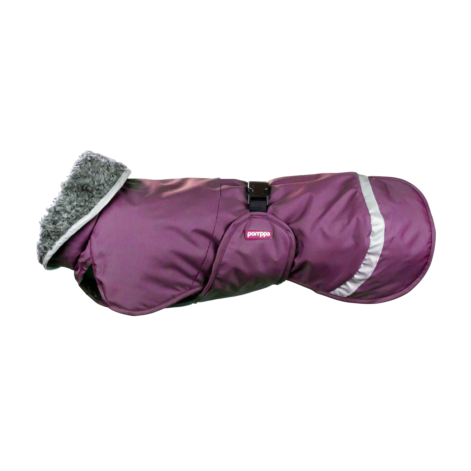 Pomppa PerusPomppa Plum – gefütterter Hundemantel mit Geschirröffnung | Abverkauf