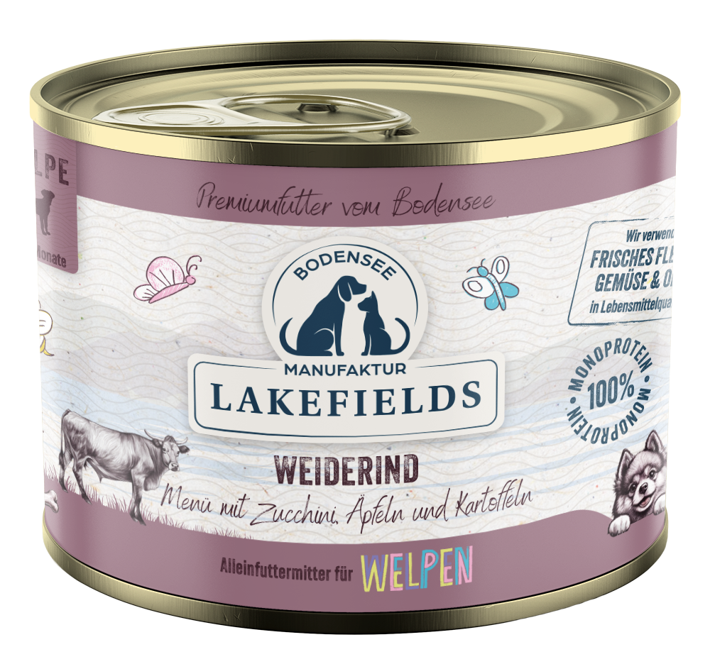 LAKEFIELDS Menü Rind für Welpen & Junghunde 200g