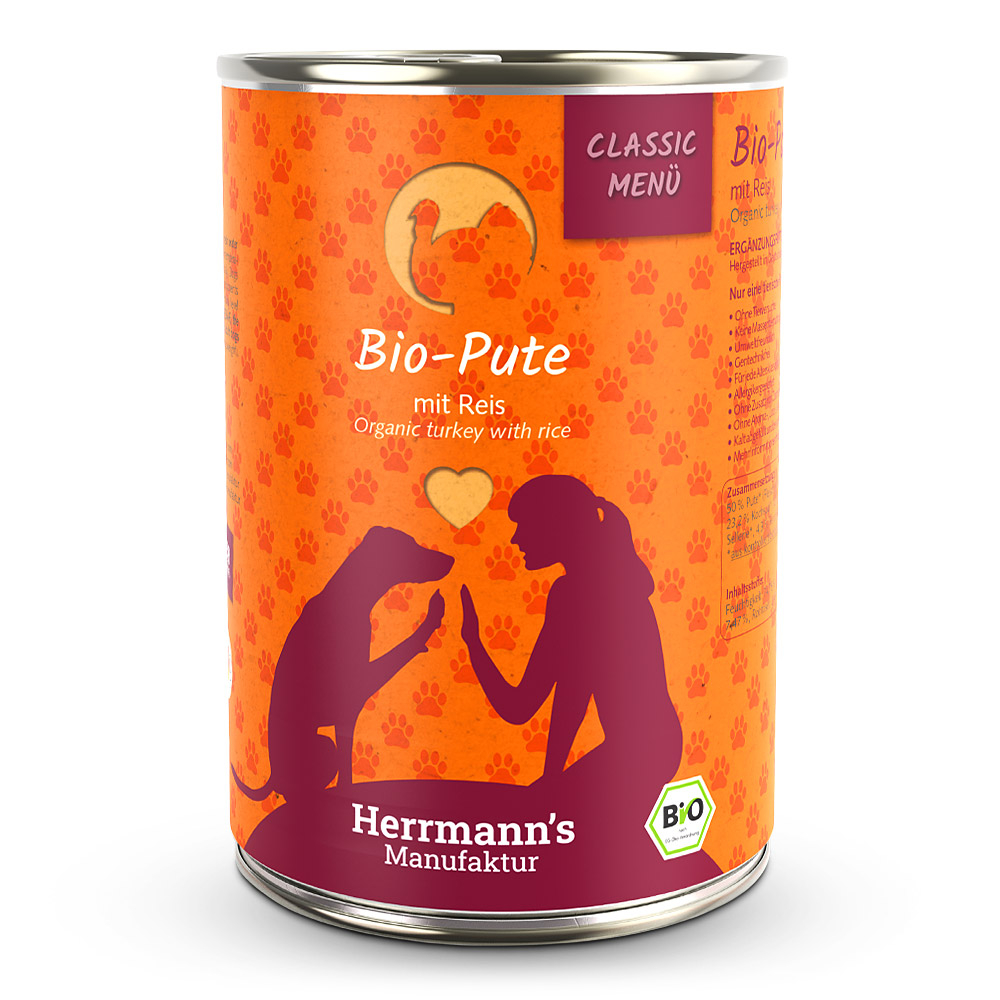 Herrmann's Classic Menü Bio Pute mit Reis 400 g Herrmann's Classic Menü Bio Pute mit Reis 400 g
