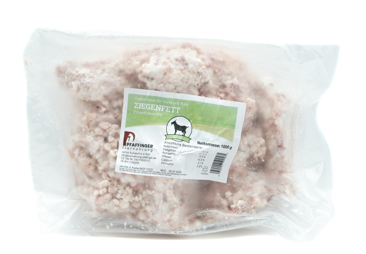 Pfaffinger Ziegenfett, gefroren, roh 1 kg
