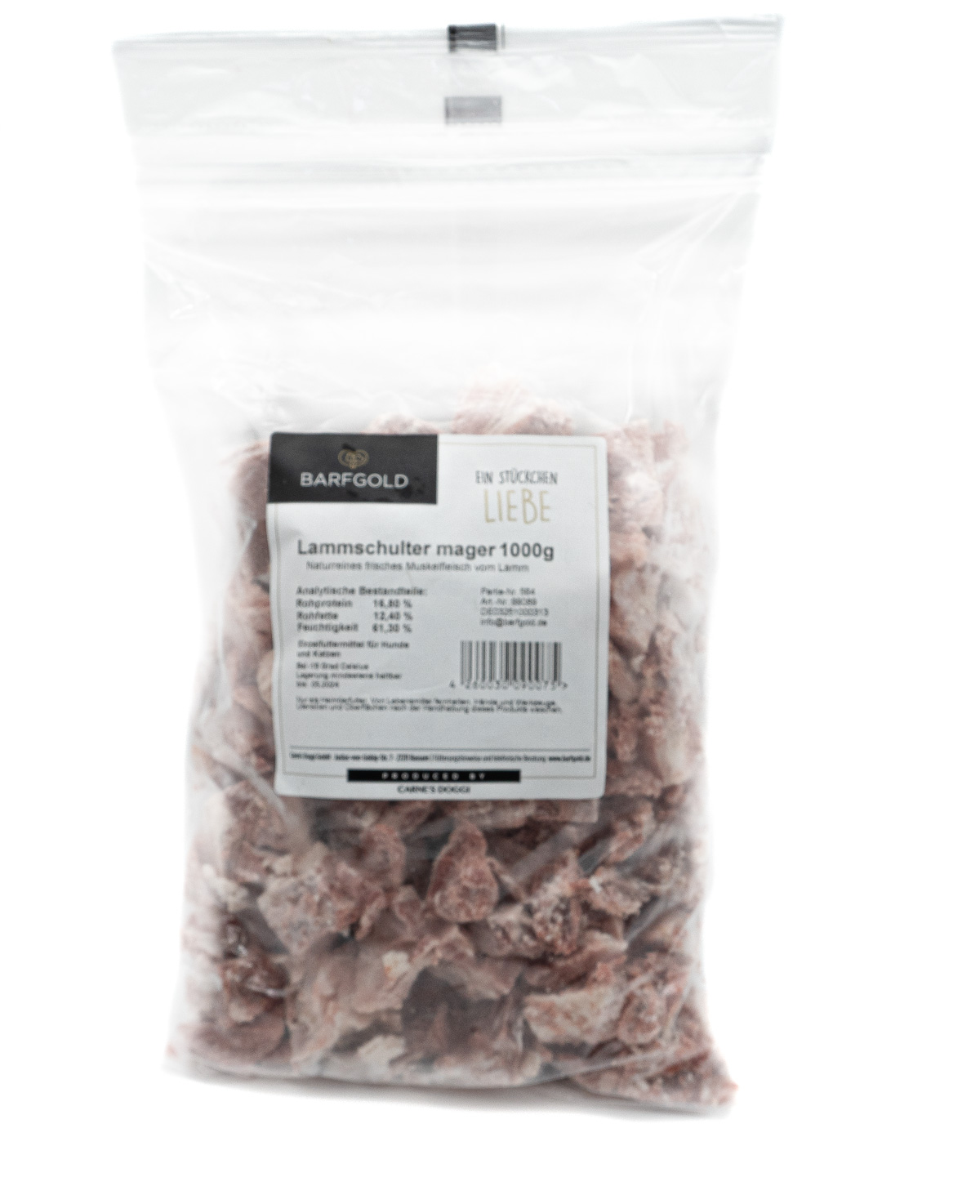 BARFGOLD Lammschulter, mager, stückig, 1kg