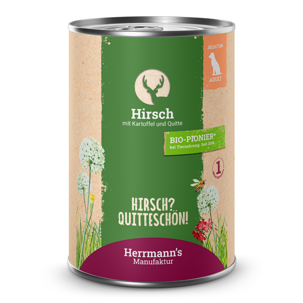 Herrmann's Selection Menü Hirsch mit Kartoffel und Quitte 400 g Herrmann's Selection Menü Hirsch mit Kartoffel und Quitte 400 g
