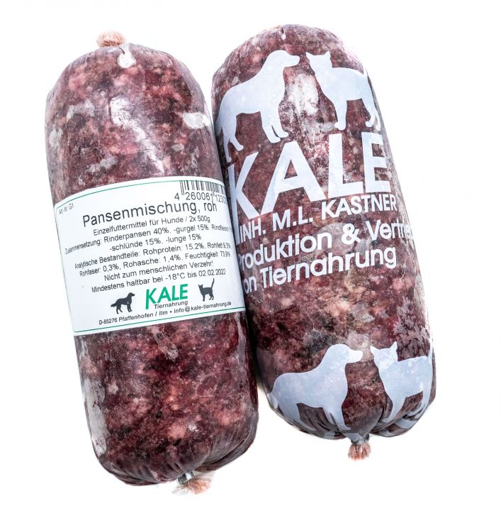 KALE-Pansenmischung-roh Pansenmischung kg (2 x 500g) KALE roh