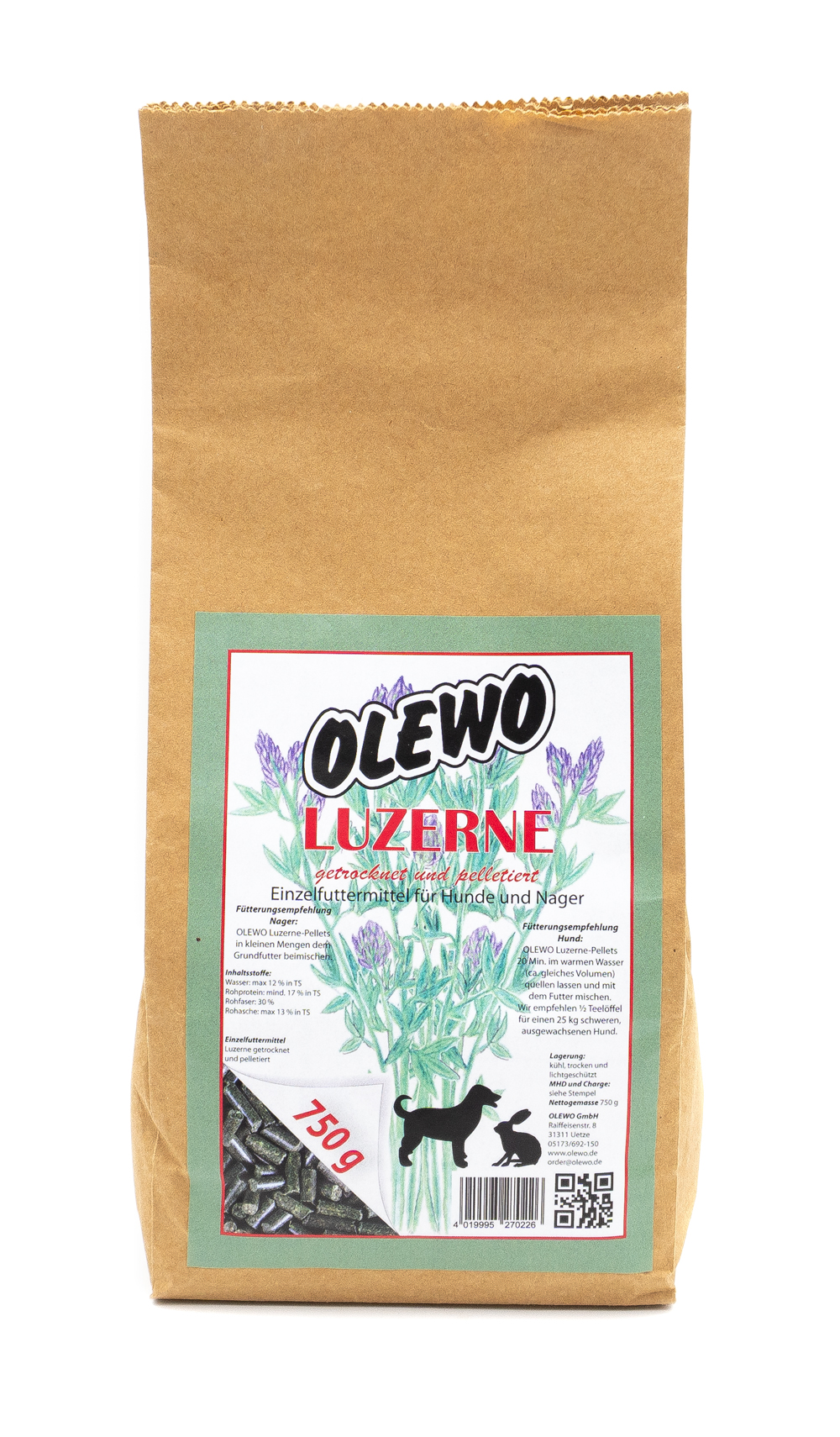 OLEWO Luzerne Pellets 750 g
