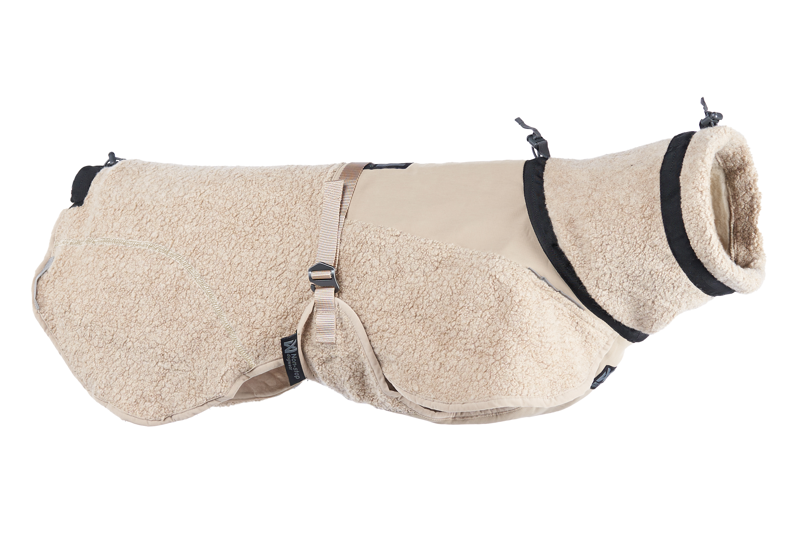 Non-stop dogwear Wool dog jacket, Merinojacke für Hunde, Sand