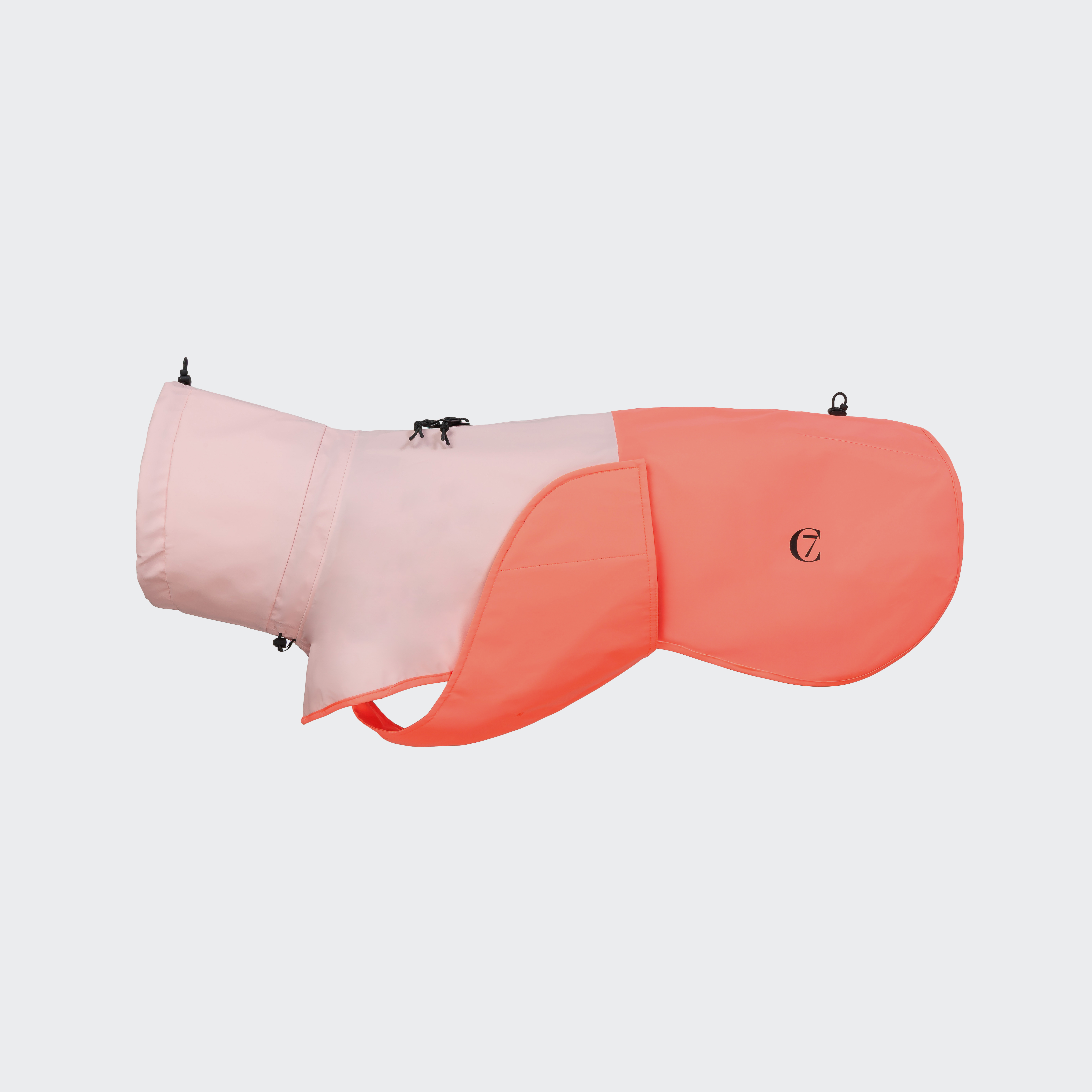 Cloud7 Hunderegenmantel AKTIV Peach / Neon Pink 