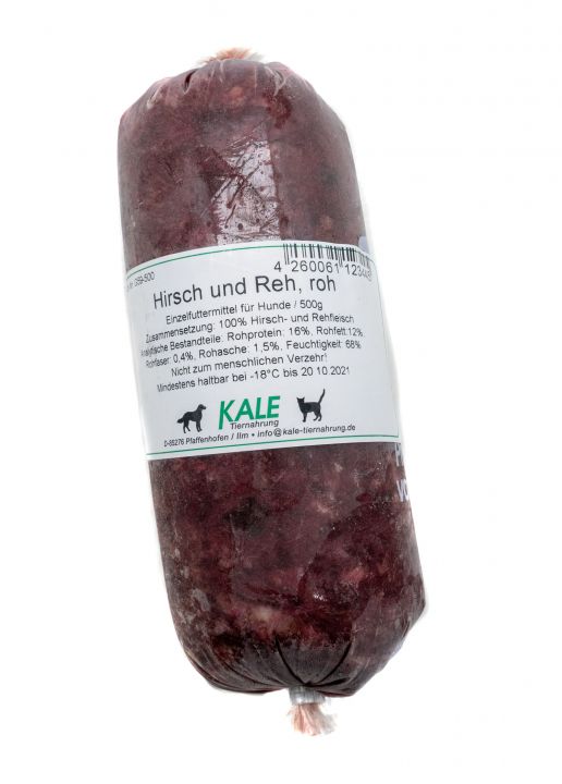 KALE-Hirsch-Reh-roh Hirsch und Reh  500 g roh