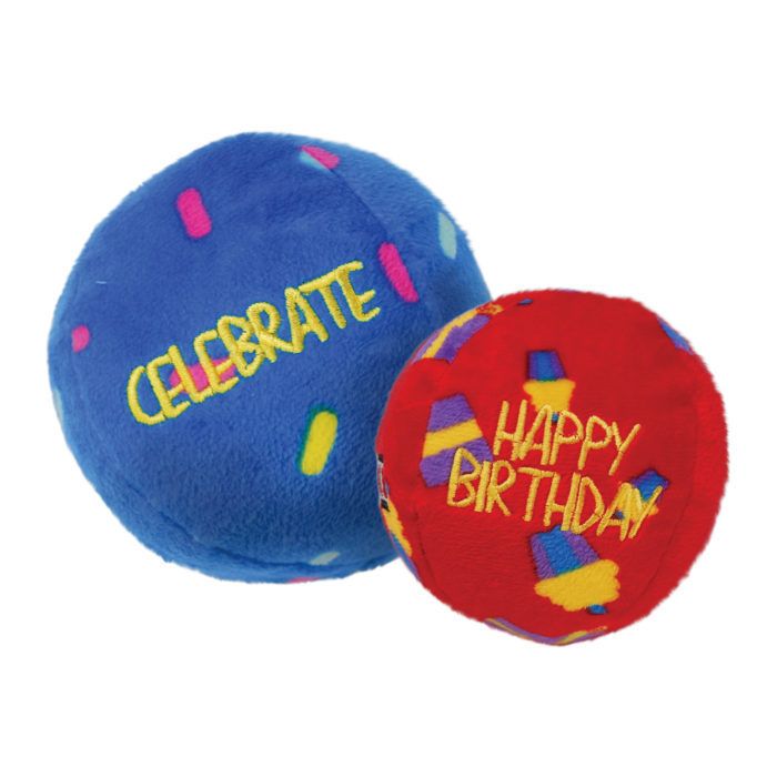 KONG Occasions Geburtstags Ball 2-er Set Größe M