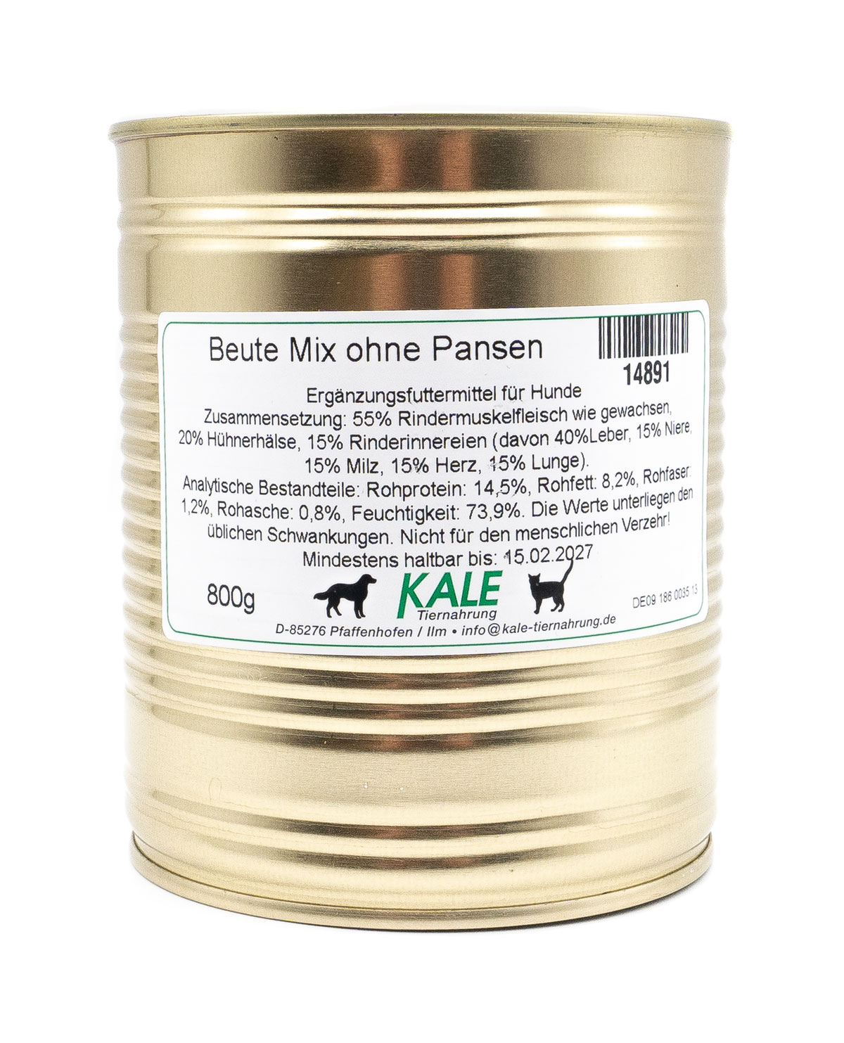 KALE-Beute-Mix-ohne-Pansen-800 KALE Beute-Mix ohne Pansen 800 g STL