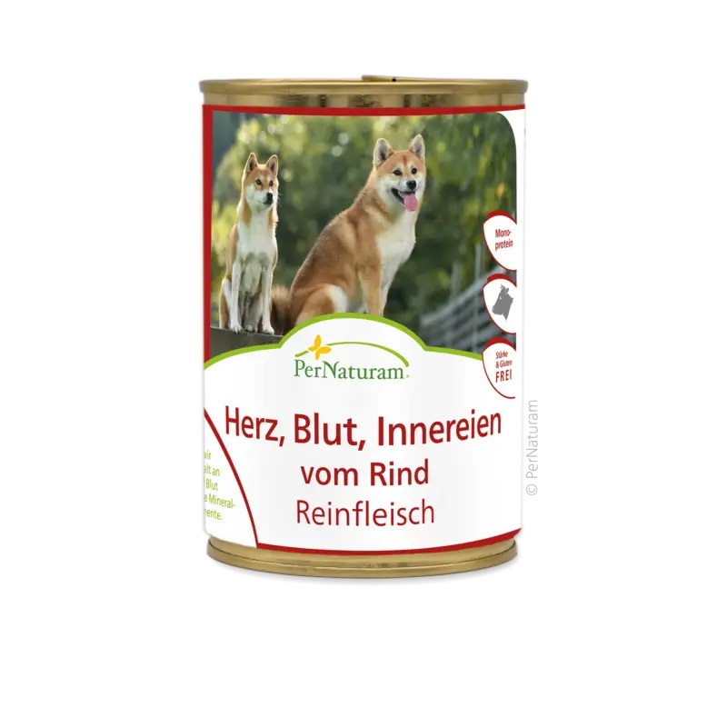 PerNaturam Reinfleisch- Rind Herz,Blut,Innereien 400 g